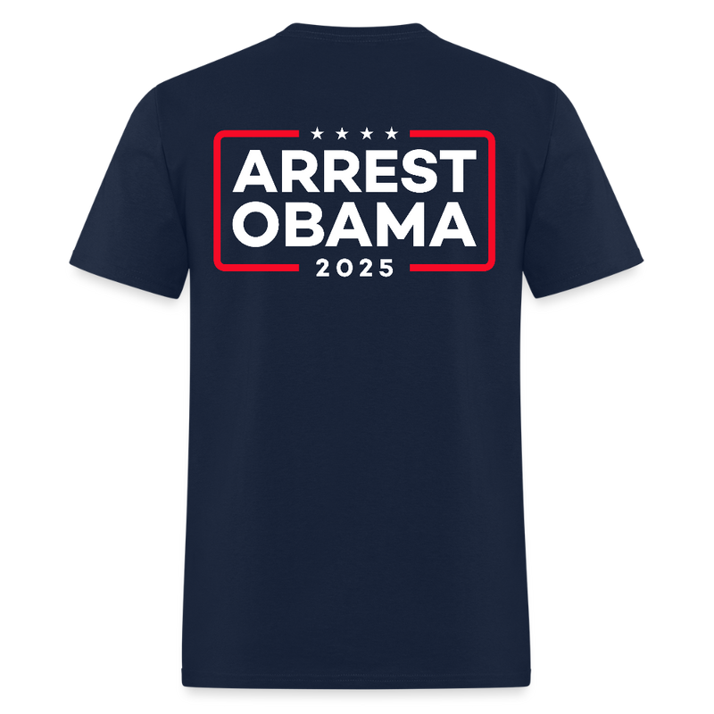 Arrest Obama 2025 T Shirt - navy