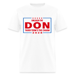Unleash the Don Third Term's The Charm Trump 2028 T Shirt - white