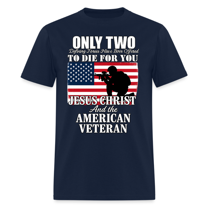 Jesus Christ and the American Veteran T Shirt - navy