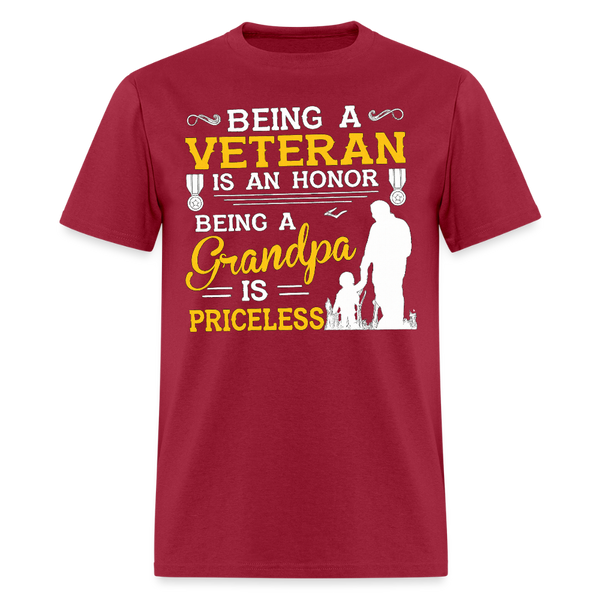 Being a Veteran is An Honor T Shirt - dark red