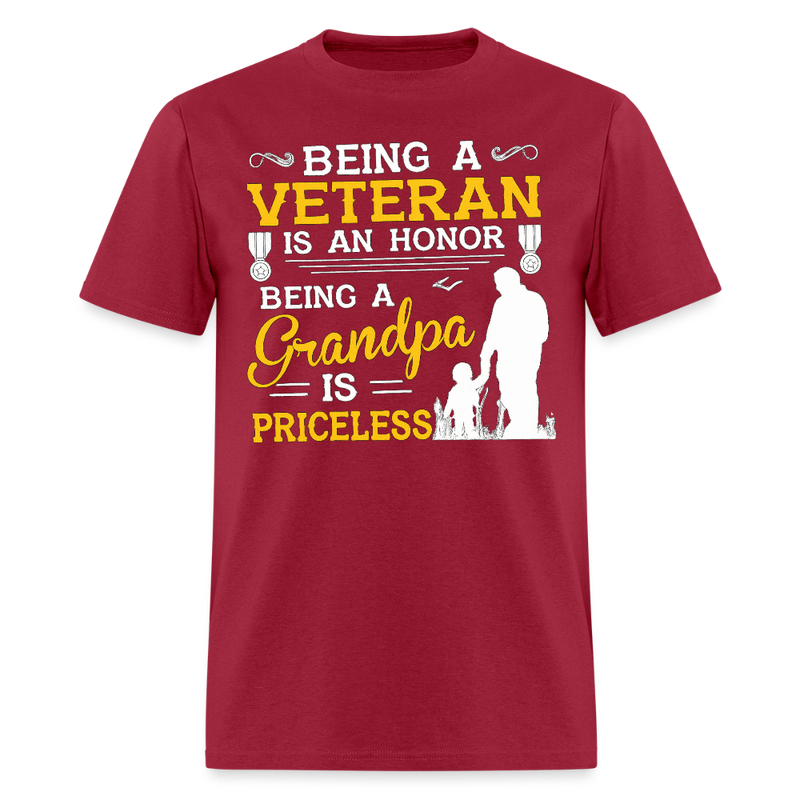 Being a Veteran is An Honor T Shirt - dark red
