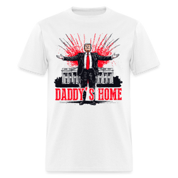 Daddy's Home White House Pink Trump T Shirt - white
