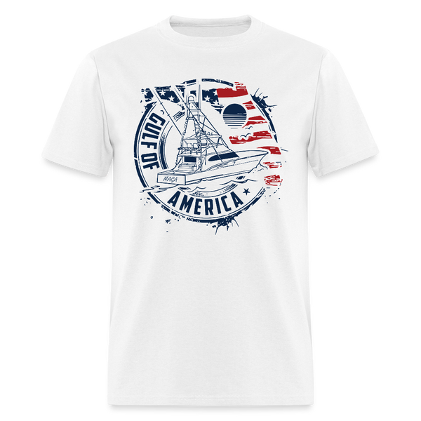 Gulf of America Flag T Shirt  - 2 - white