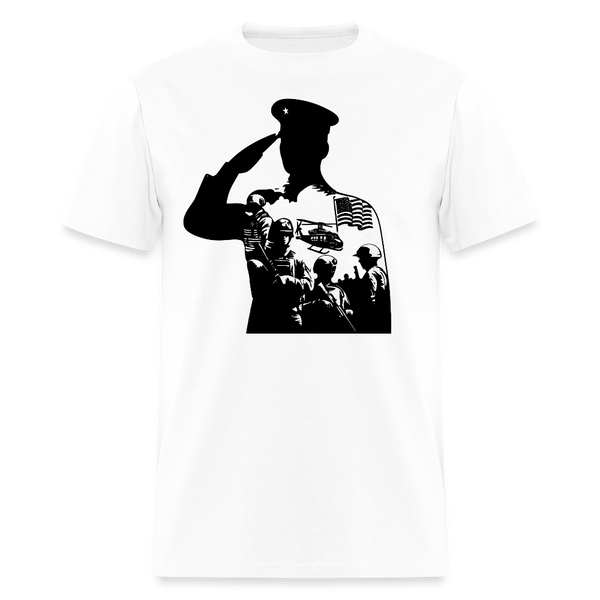 USA Veteran T Shirt - 2 - white