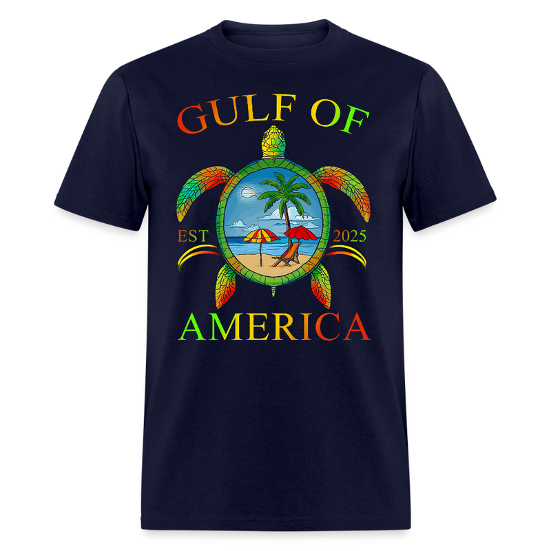 Gulf Of America Est 2025 Turtle T Shirt - navy