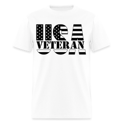 USA Veteran T Shirt - white