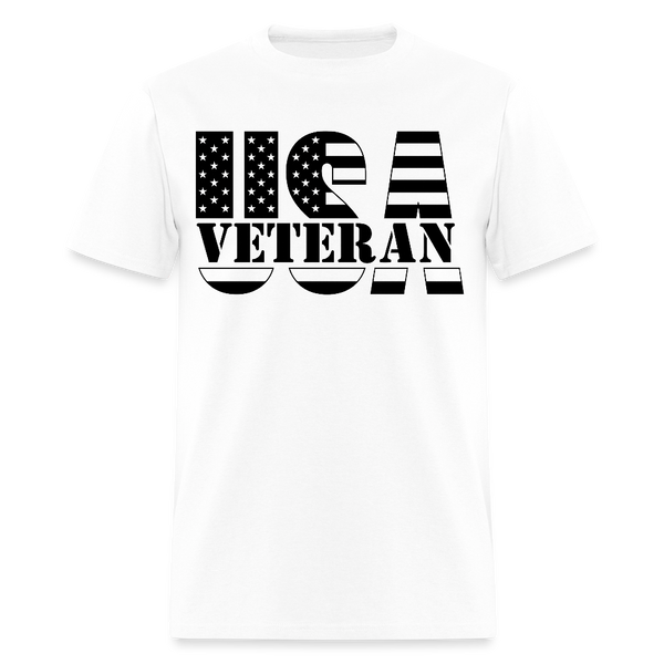 USA Veteran T Shirt - white