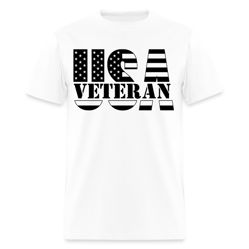 USA Veteran T Shirt - white