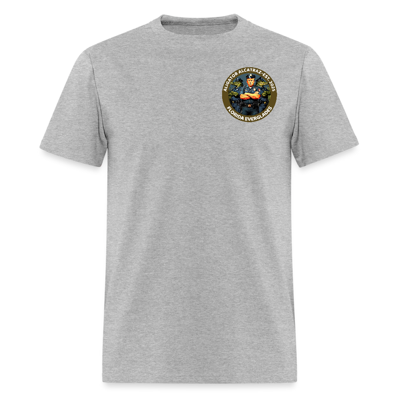 Alligator Alcatraz Welcome To The Swamp Trump T Shirt - heather gray