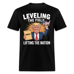 Leveling the Field, Lifting the Nation T Shirt - black