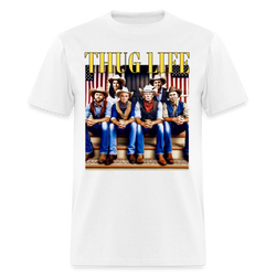 Thug Life Cowboy T Shirt - 2 - white