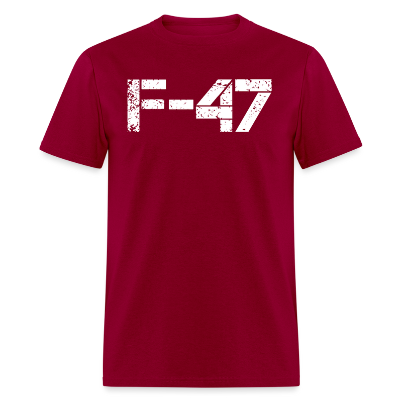F47 Fighter Jet Aircraft T Shirt - dark red
