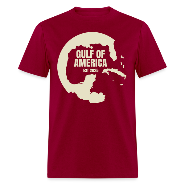 Retro Vintage Map Gulf Of America T Shirt - dark red
