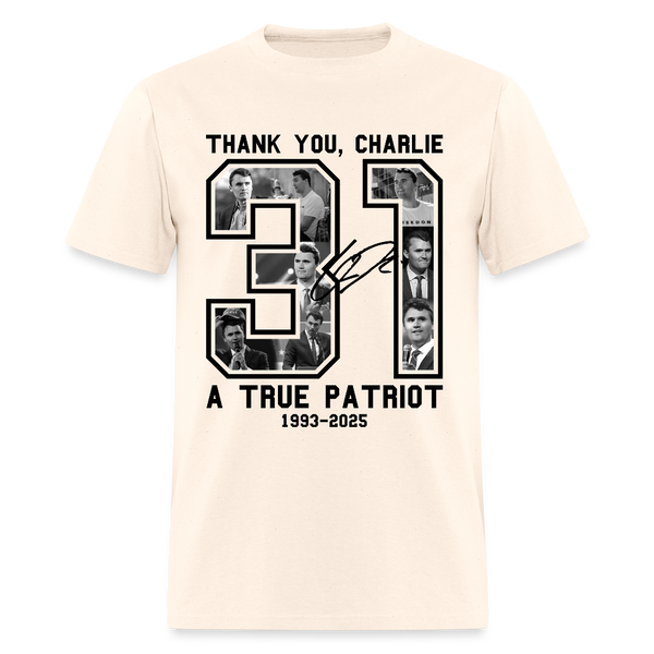 Thank You Charlie A True Patriot T Shirt - natural