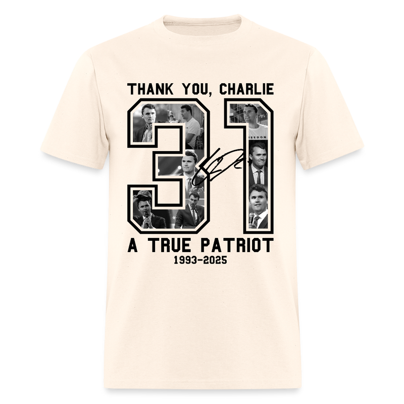 Thank You Charlie A True Patriot T Shirt - natural