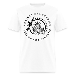 Against All Enemies T Shirt - white
