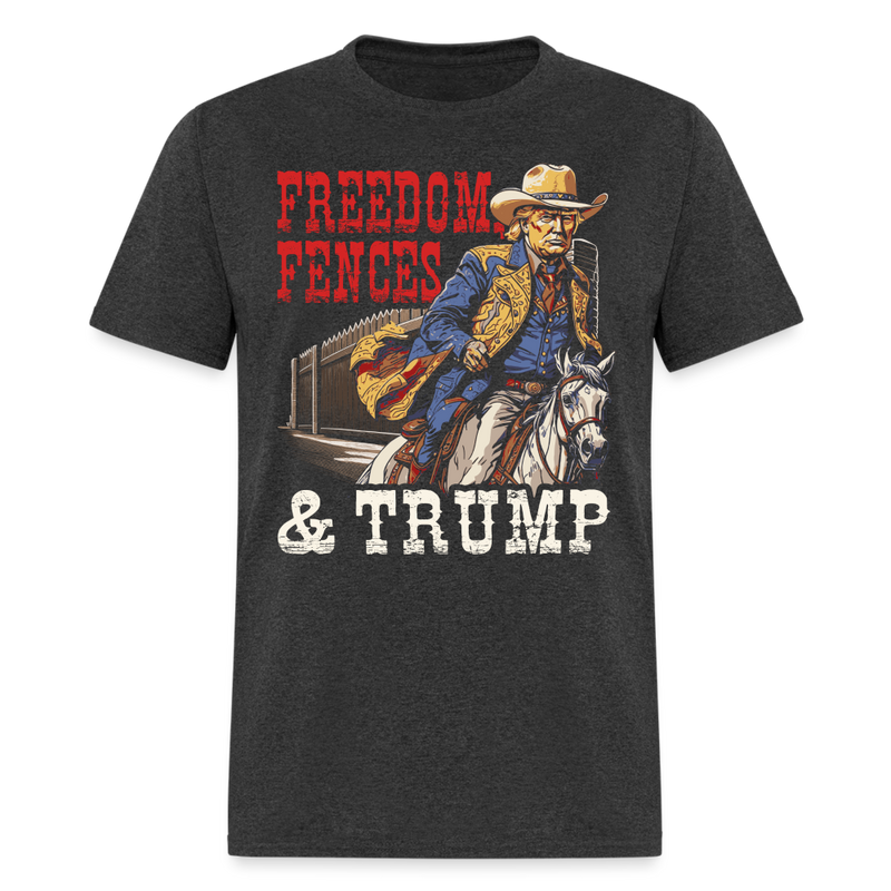 Freedom Fences T Shirt - heather black