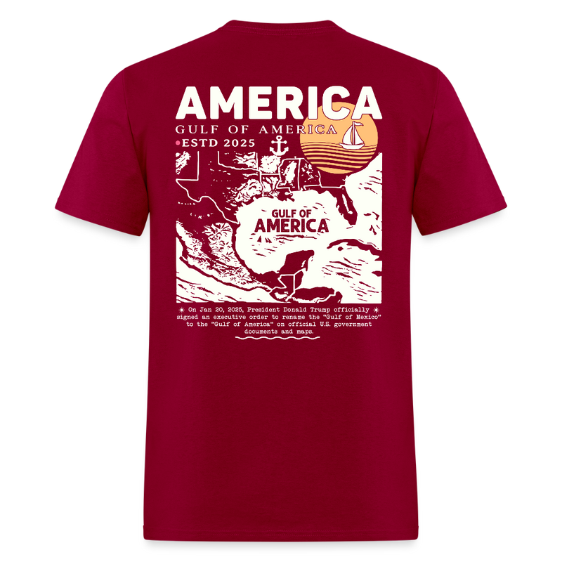 Gulf Of America Est. 2025 T Shirt - 4 - dark red
