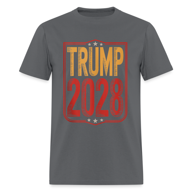 Trump 2028 President T Shirt - charcoal