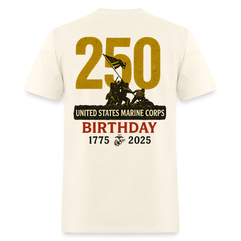 250th United States Marine Corps Birthday 1775-2025 T Shirt - sweet cream heather