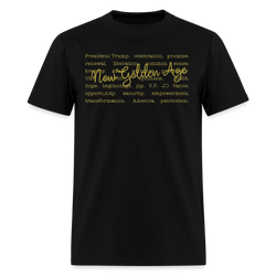 New Golden Age Front Print T Shirt - black