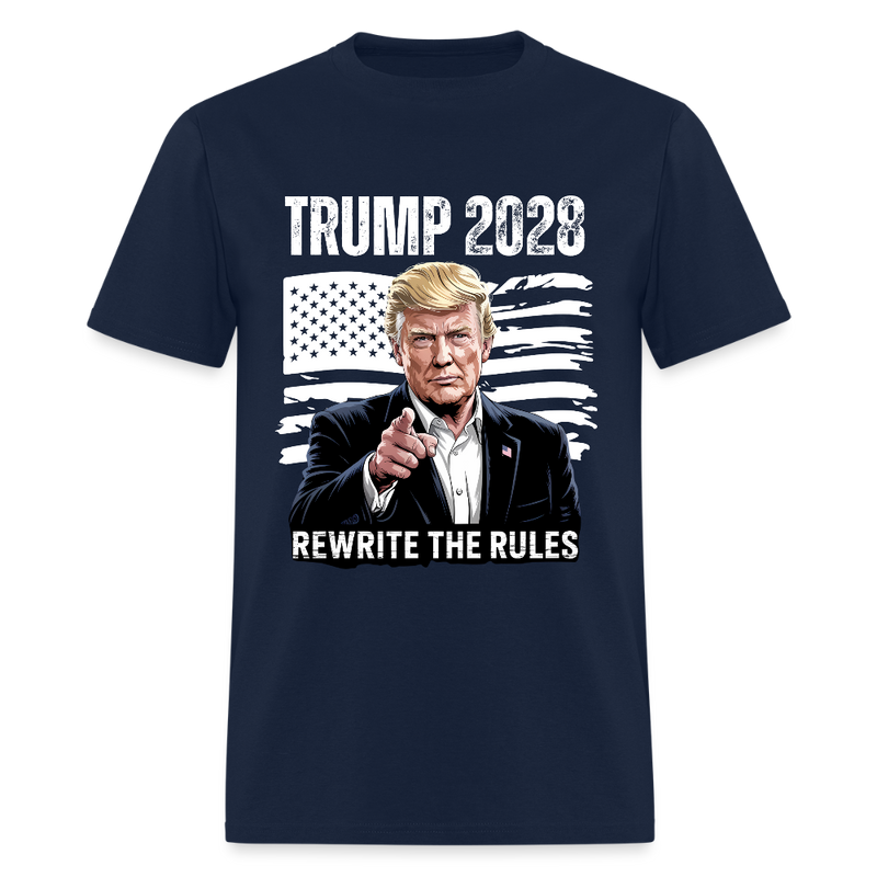 Rewrite The Rules Trump 2028 T Shirt - navy
