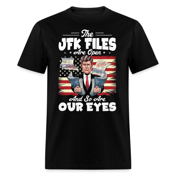 The JFK Files Are Open T Shirt - black
