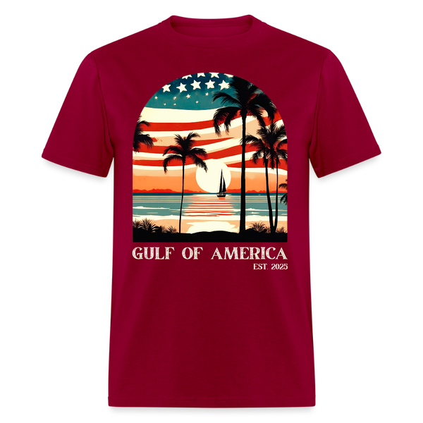 Gulf Of America Est. 2025 T Shirt - 6 - dark red