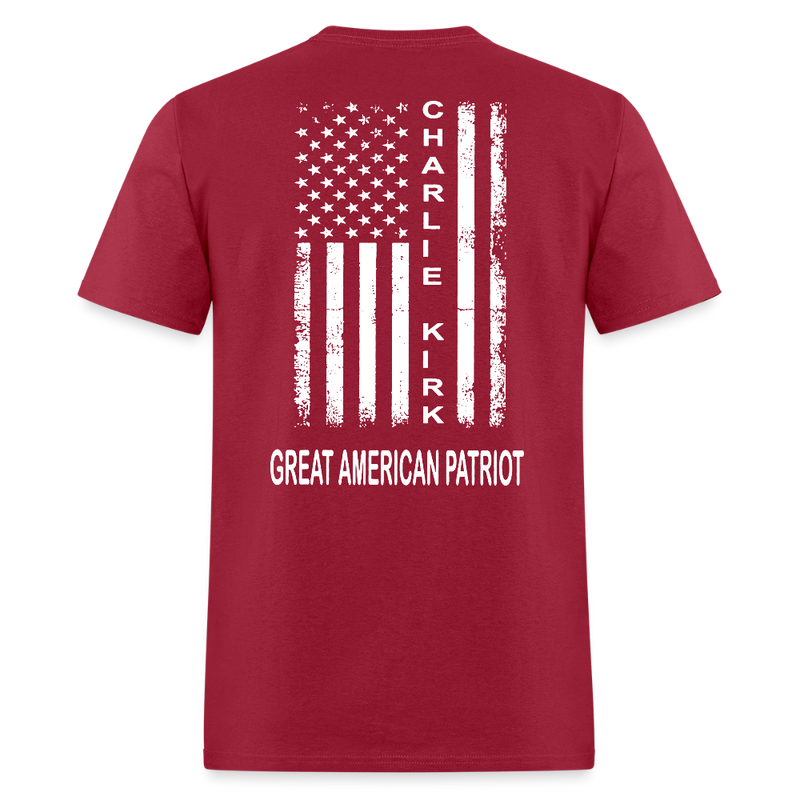 RIP Charlie Kirk Great American Patriot T Shirt - dark red