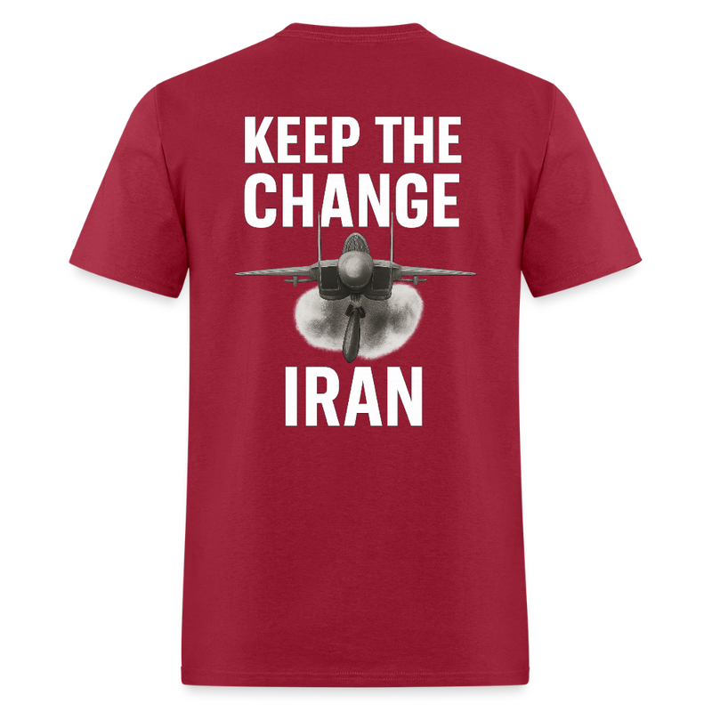 Keep the Change, Iran T Shirt - dark red