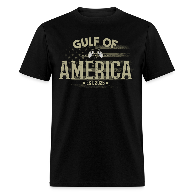 Gulf of America Est. 2025 Flag T Shirt - black