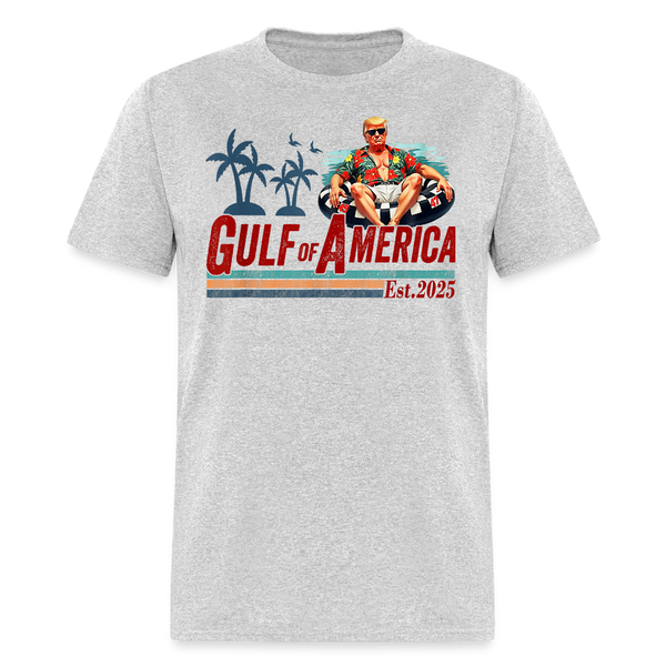 Trump Chillin' at the Gulf of America 2025 T Shirt - heather gray