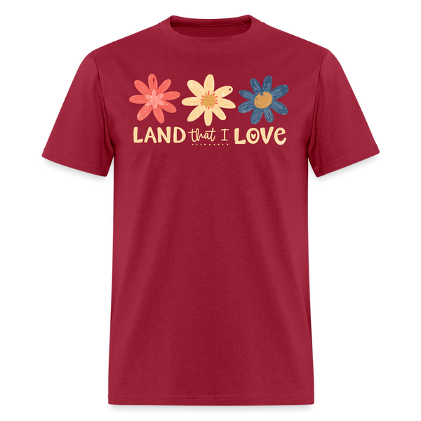 Retro 4th Of July Land That I Love T Shirt - dark red