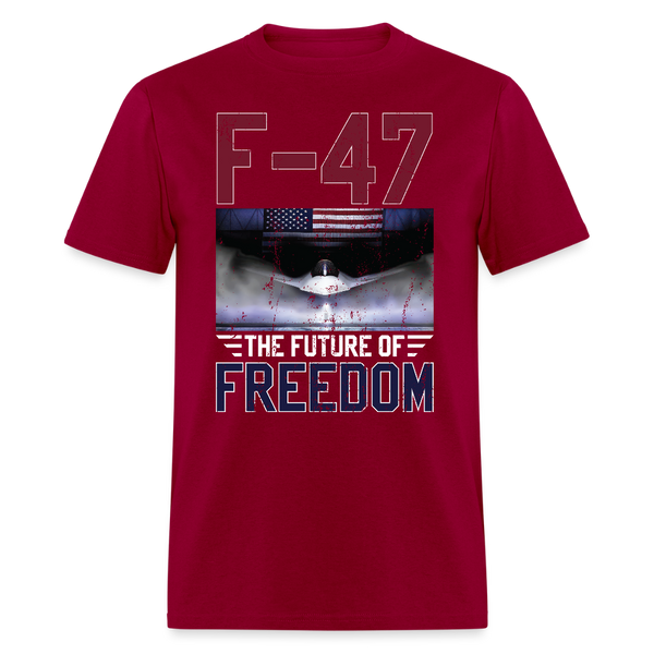 F-47 The Future of Freedom T Shirt - dark red