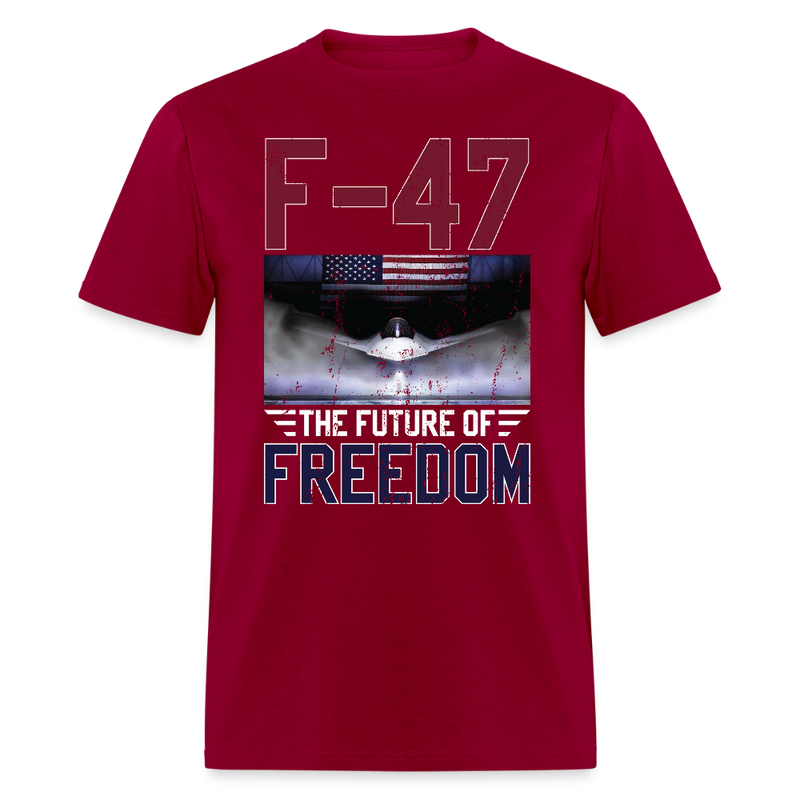 F-47 The Future of Freedom T Shirt - dark red
