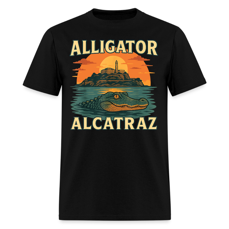 Alligator Alcatraz T Shirt - black