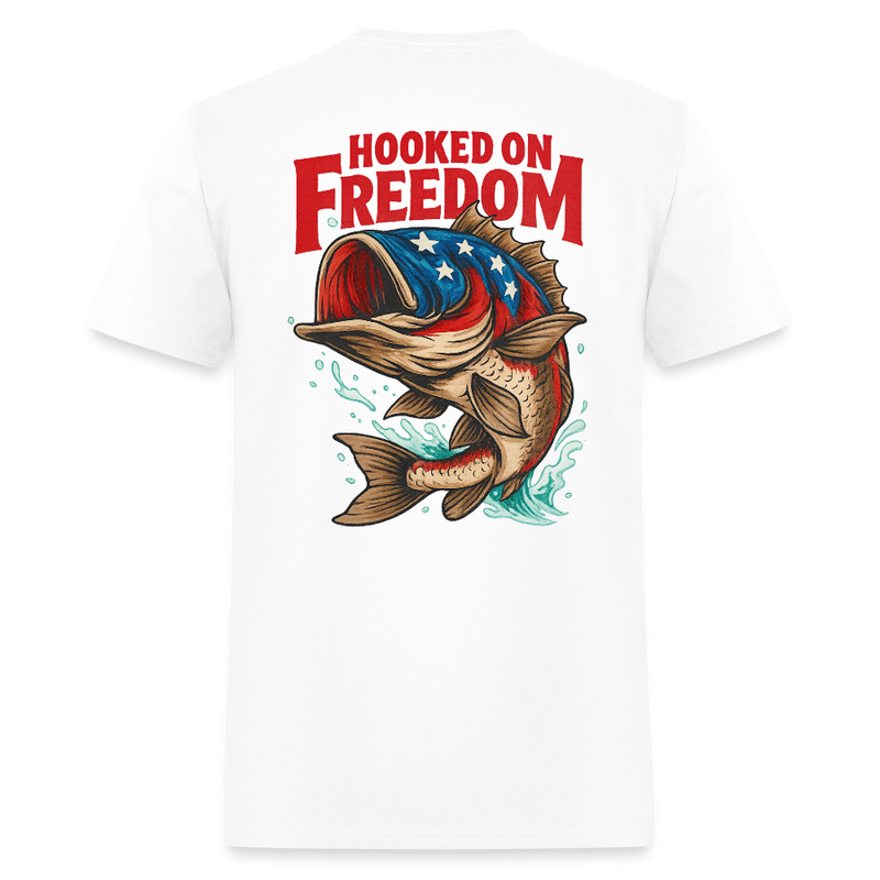 Hooked On Freedom T Shirt - white