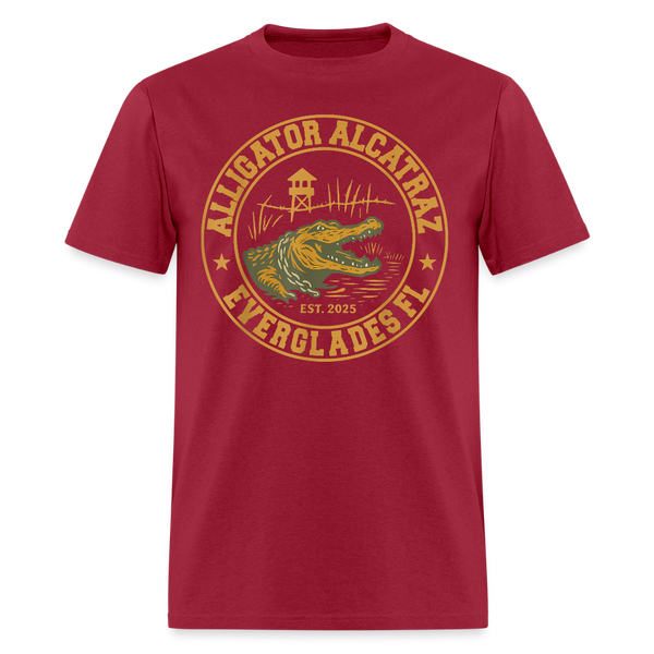 Alligator Alcatraz Everglades FL Est. 2025 T Shirt - dark red