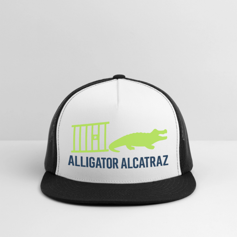 Alligator Alcatraz Trucker Hat - 2 - white/black