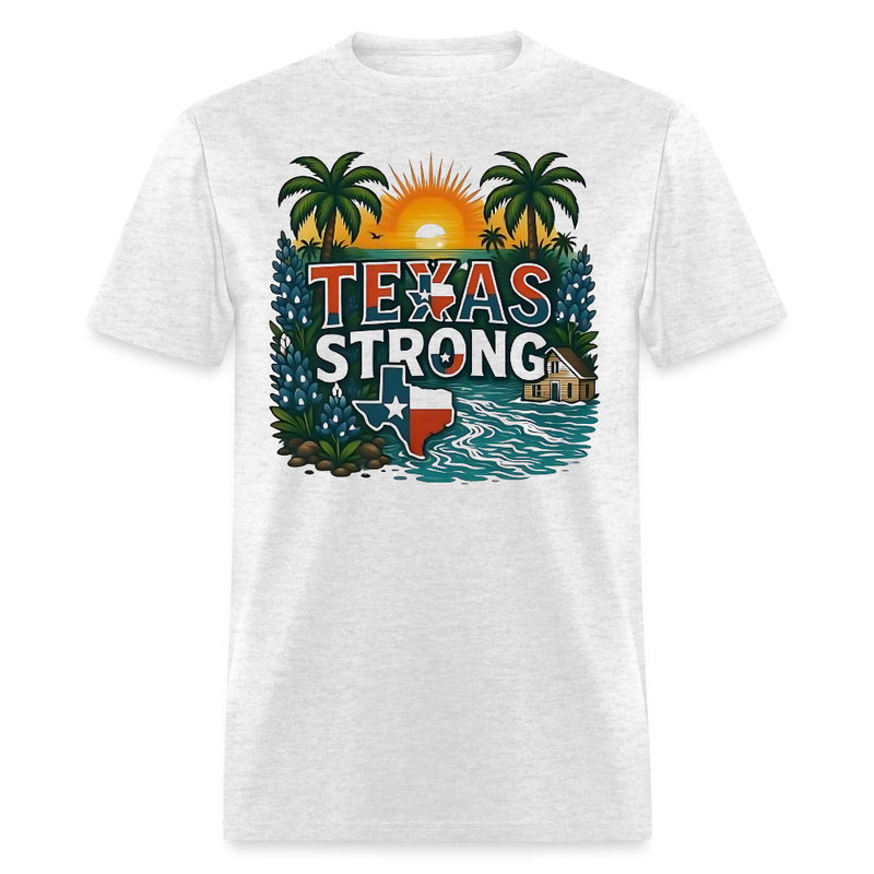 Texas Strong T Shirt - light heather gray