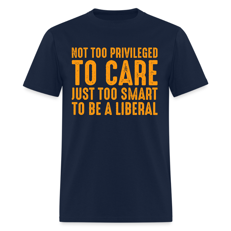 Not Too Privileged To Care T Shirt - navy