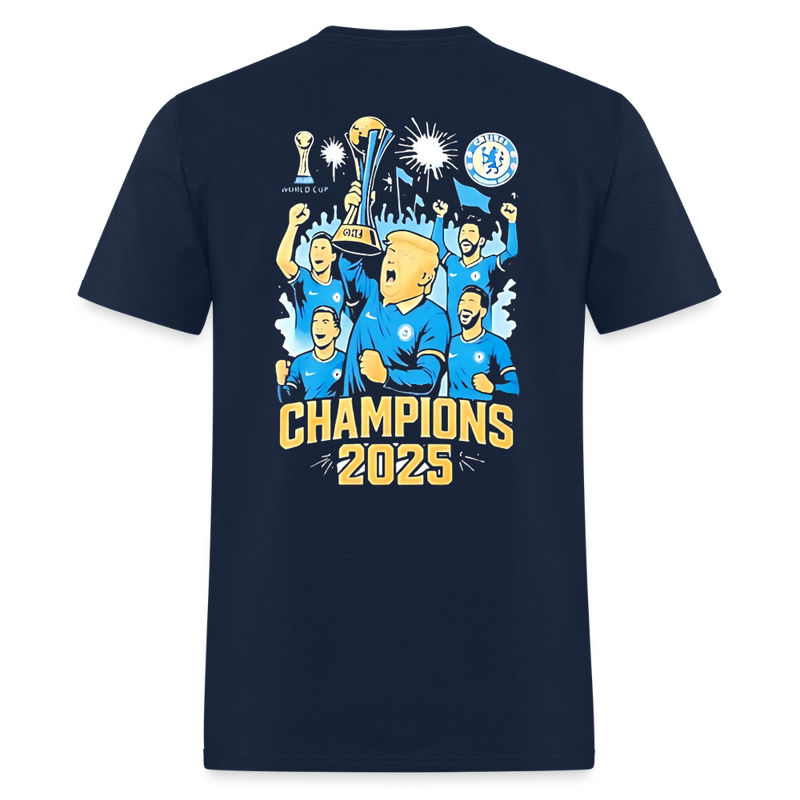 Trump and Chelsea Champions 2025 T Shirt - navy
