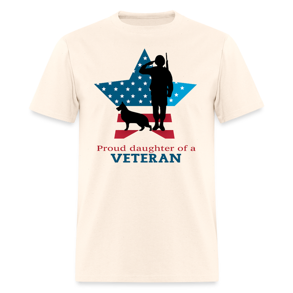 Proud Daughter of A Veteran T Shirt - 4 - natural