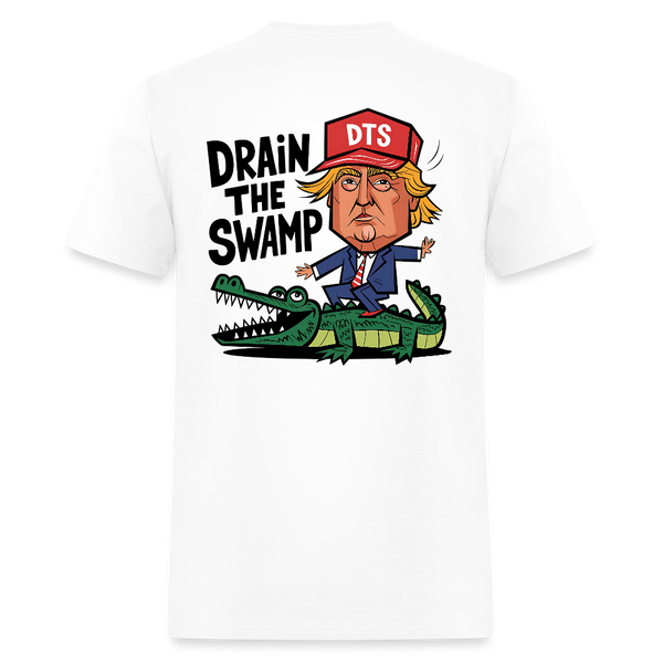 DTS Drain The Swamp T Shirt - white