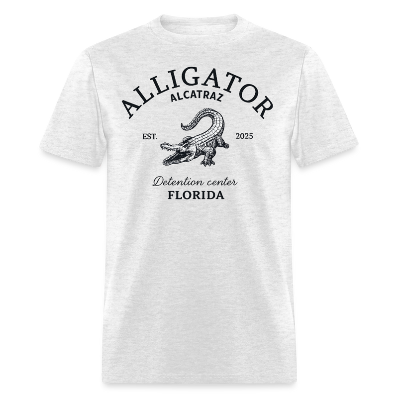 Alligator Alcatraz Detention Center Florida T Shirt - light heather gray