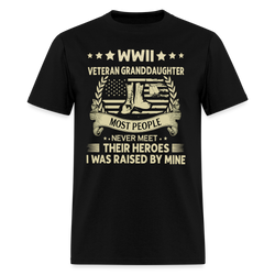 WWII Veteran Granddaughter T Shirt - black