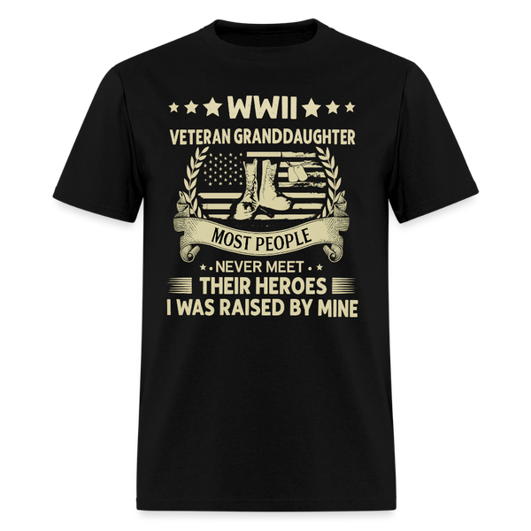 WWII Veteran Granddaughter T Shirt - black