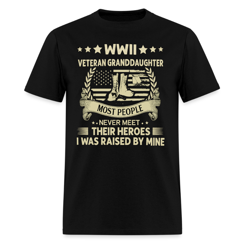 WWII Veteran Granddaughter T Shirt - black