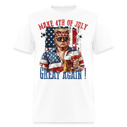 Trump Retro Make 4th Of July Great Again T Shirt - white