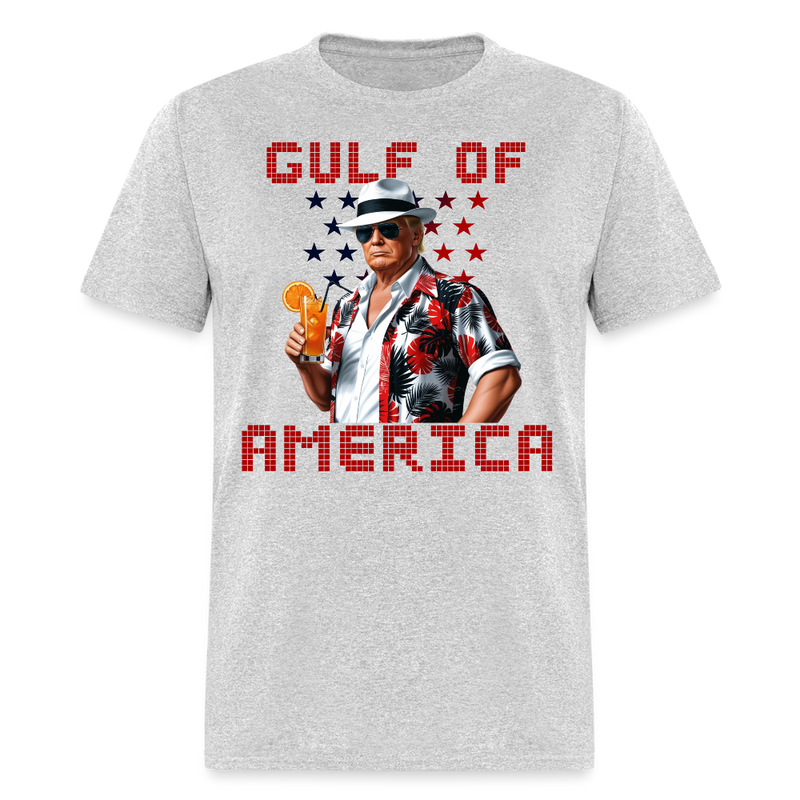Gulf of America Muscular Trump T Shirt - heather gray